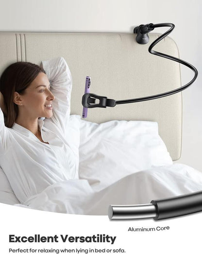 Cell Phone Clip Bed Stand Holder,With Grip Flexible Long Arm Clamp for Desk,For Iphone 14Promax XR X 8 7 6Or Other3.5-7"Devices Cellphone Smartphone