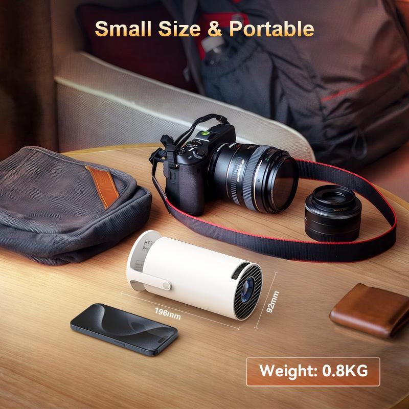 Qiaolet Portable Projector HY300 Pro Android 13 Dual Wifi6 400Ansi Amlogic T950S BT5.2 1080P1280*720P Projector, Full HD Support Decoding 4K Multi-Function Projector for Home Cinema, Outdoor